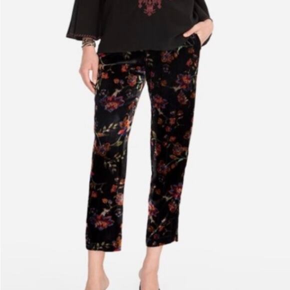 Johnny Was moonlight taperedsilk pants size large